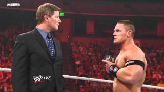 Raw - John Cena chooses The Rock as his tag team partner