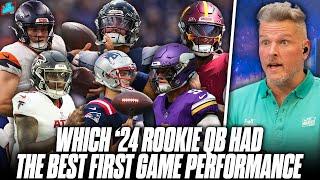 Breaking Down The Best Performances From 2024's Rookie QB's First NFL Action | Pat McAfee Reacts