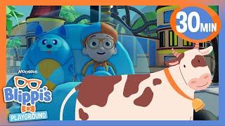 Blippi Hears A Moo! | Kids Fun & Educational Cartoons