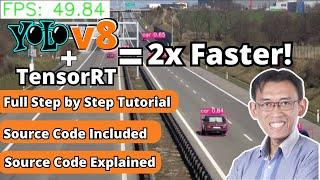 How To Speed Up YOLOv8 2x using TensorRT | YOLOv8 Tutorial