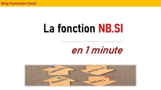 La fonction NB SI