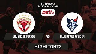 DEL2: Lausitzer Füchse vs. Blue Devils Weiden I Highlights - 36. Spieltag | SDTV Eishockey