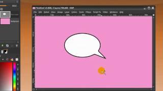 GIMP -How to make a text balloon/speech bubble - GIMP tutorial