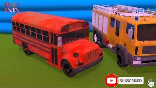 drilling color car / color bus cartoon #RK388 #cartoon #subscribe #youtube #viral #cartoonchannel