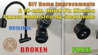 Quick and Easy DIY Kitchen Faucet Knob Fix | Wall Mounted Faucet Lever DIY Repair Guide