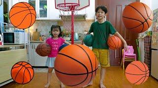 Kids Playing with Balls Compilation - Basketball for Kids | Xavi and Anna's Sport Balls Fun!