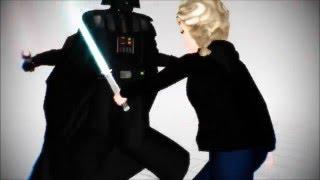 Darth Vader VS Elsa 『Frozen VS Starwars』Animation 【MMD】