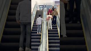 Jacket snatching ￼prank on Escalator #shorts #love #newsong #shortsfeed #shortsvideo #ytshorts