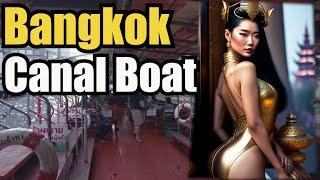 Canal Boat Transportation Bangkok [4K]