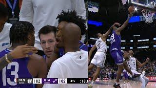 Collin Sexton gets heated at Isaiah Collier then Collier hits game winner vs Nets