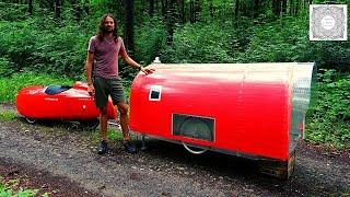 Bicycle caravan self-built - no problems with wild camping