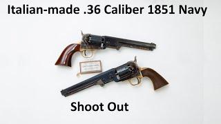 Italian made 1851 Navy revolver shoot out