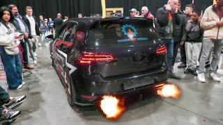 750HP VW Golf 7R | Big Flames, Drag Races, Loud  Sounds, ...