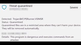 Trojan:BAT/PSRunner.VS!MSR Virus Removal Guide | How to get rid of Trojan:BAT/PSRunner.VS!MSR