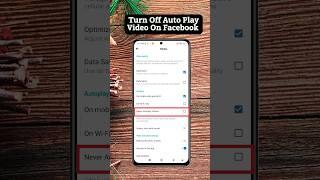 How to stop autoplay videos on facebook