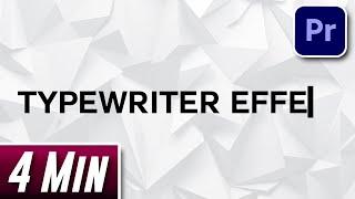 How to do Typewriter Effect | Premiere Pro
