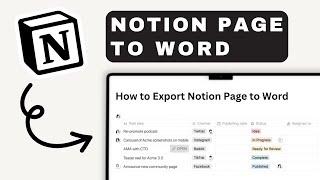 How to Export a Page to Word Document in Notion | Notion Tutorial (2025)