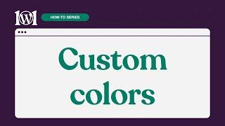 How to use custom colors on WordPress.com