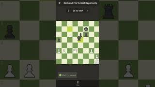 chess.com 26/4/2024 #chess #chesspuzzle #rooksacrifice #queencapture