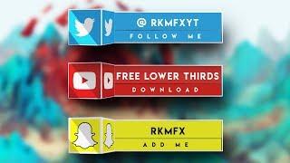 FREE 3D Social Lower Thirds Pack #3 w/ Sony Vegas Pro Template