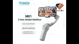 TOKQI M01 3-Axis Gimbal Stabilizer with Filling Light Anti-shake Handheld Smartphone Gimbal