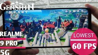 Realme 9 Pro 5G Snapdragon 695 5G Test Game Genshin Impact | Lowest 60 Fps