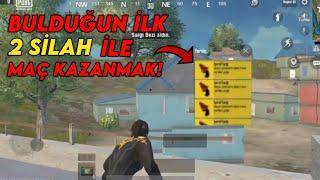 BULDUĞUN İLK 2 SİLAH ile MAÇ KAZANMAK (One Man Squad) PUBG MOBİLE Lite