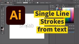 How to create Single Line Strokes from text in Illustrator