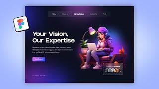 Figma UI Design Tutorial For Beginners | Modern Landing Page UI Design Tutorial