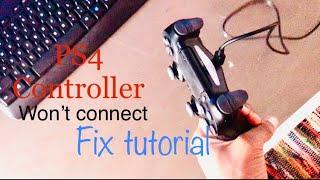 PS4 Controller won't connect (fix tutorial)