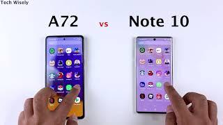 SAMSUNG A72 vs Note 10 Speed Test