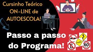 Tudo sobre o Curso Téorico de AutoEscola ON-LINE | explicação passo a passo !