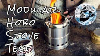 Modular Camping Cooker Test, MFH Fox outdoor Hobo stove „Forrest“ Stainless steel  for all fuels