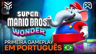 SUPER MARIO BROS. WONDER: Primeira GAMEPLAY em Português BR | Preview feat. Coelho no Japão