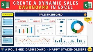 Make dynamic Sales Dashboard to Simplify Reporting in excel