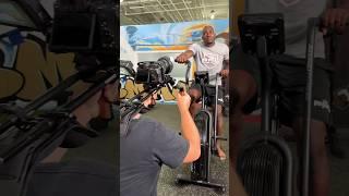 Filming pre-warmup cycle with MMA star Derek Brunson  #derekbrunson #beastmode #mma #mmafighter