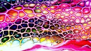 A New Way To Swipe!  Amazing Rainbow Effects  Color Swipe Acrylic Pour Painting