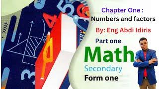 Numbers and factor (Math form 1) || Chapter one|| Part 1