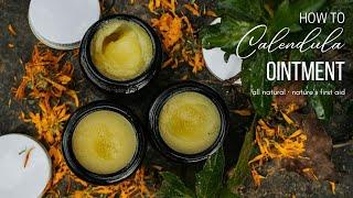 How to make a homemade Calendula Salve with dried calendula flowers