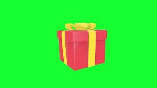 Gift Box Icon Animation with Green Screen Background