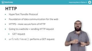 Python tutorial: HTTP requests to import data from the web