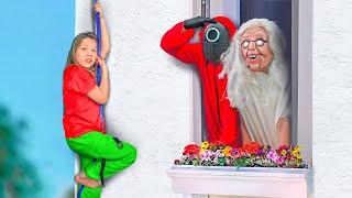 أنا vs Granny في الحياة الحقيقية كيف تهرب من الجدة إذا كانت من محبي لعبة Squid Game | Watch me قصص