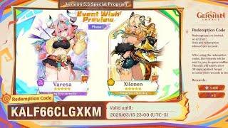 Version 5.5 Special Program - VAREAA GAMEPLAY, BANNERS, REDEEM CODES, EVENTS &MORE | Genshin Impact