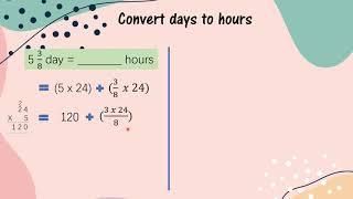 Mathematics DLP Year 5 Time - Convert days to hours