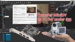 Transfer MiniDV tapes to PC cheaply and with FREE software