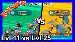 How to play Raft Wars Multiplayer - Lvl11 vs Lvl25 - poki.com