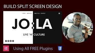 Create Split Screen Website Design using Elementor and FREE Plugins