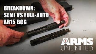 Full Auto vs Semi Auto AR15 Bolt Carrier Group Comparison