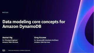 AWS re:Invent 2023 - Data modeling core concepts for Amazon DynamoDB (DAT329)