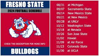 2024 Fresno State Bulldogs Football Schedule